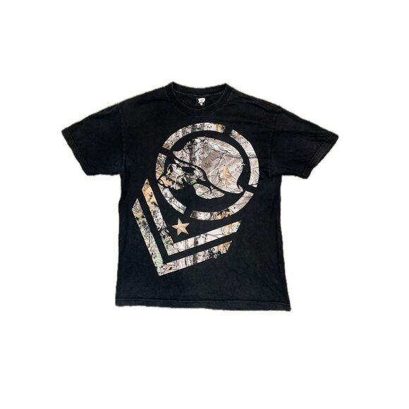 Vtg Metal Mulisha M/M Skull Y2K Mens Shirt L Real Tree Print - Picture 1 of 7